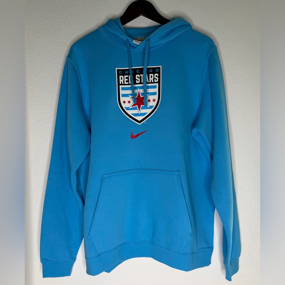 Nike Chicago Red Stars Blue Hooded Pullover Mens L